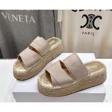 Chloé Mila Logo Embroidered Sandals nude 2025