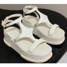 Louis Vuitton Maya platform sandal white calf leather 2025