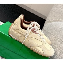 Bottega Veneta Orbit Flash Sneaker Low-top lace-up sneaker in soft suede and lightweight nylon Sea salt/caramel 2025