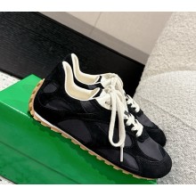 Bottega Veneta Orbit Flash Sneaker Low-top lace-up sneaker in soft suede and lightweight nylon black 2025