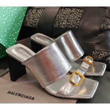 Balenciaga Bel Air 80mm Sandal in silver smooth calfskin 2025  