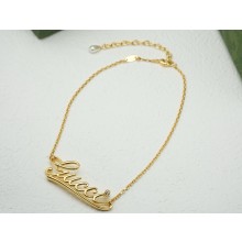Gucci Choker necklace with Gucci script 815496 Metal with yellow gold-toned finish 2025