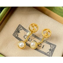 Gucci Blondie resin pearl earrings ‎797497 Yellow gold-toned metal 2025