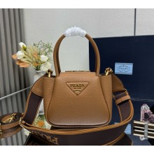 Prada Leather mini handbag 1BA362 Caramel 2025