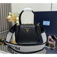 Prada Leather mini handbag 1BA362 black 2025