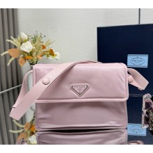 Prada Small padded Re-Nylon shoulder bag 1BD313 pink 2025