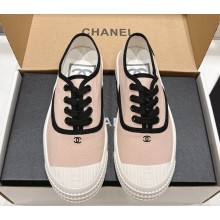 Chanel sneakers canvas black & light pink 2025