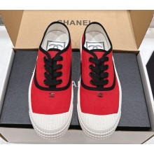 Chanel sneakers canvas black & red 2025