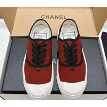 Chanel sneakers canvas black & burgundy 2025