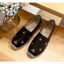 Gucci Calfskin Bee Star Embroidered Espadrilles black 2025