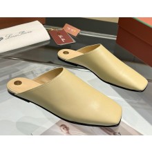 Loro Piana Alba Flat Mule Lambskin Dried Taragon 2025