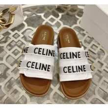 CELINE PITEA STRAPPY SANDAL IN "CELINE" JACQUARD WHITE / BLACK  2025