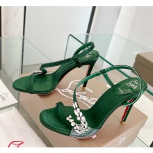 Christian Louboutin Rosalie Red Carpet 105 mm Pumps Crepe satin green 2025
