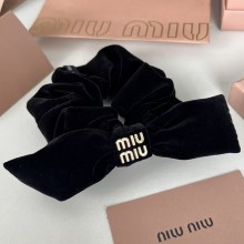 Miu Miu Black Velvet Hair Clip 051302 2025