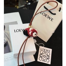 Loewe Luxury Red panda charm in felt and calfskin 2025