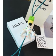 Loewe Kid with Octopus charm in felt and calfskin White 2025