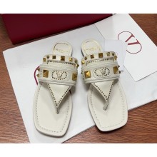 VALENTINO GARAVANI PLASTER CASTER BUFFALO THONG SANDAL white 2025