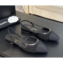 Chanel Slingbacks Embroidery & Grosgrain black 2025