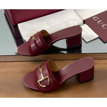 Gucci Women's slide sandal with Horsebit 834421 heel 5.5cm 051505 2025