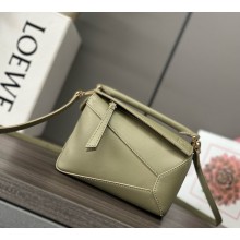 loewe Mini Puzzle Edge bag in classic calfskin Light Pear 2025