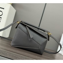 loewe Mini Puzzle Edge bag in classic calfskin dark grey 2025