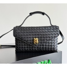 Bottega Veneta Knot Lock Cross-body bag in Intrecciato piccolo leather black 2025