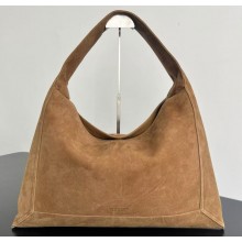 Bottega Veneta Large Hop Shoulder bag in suede leather brown 2025 