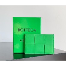 Bottega Veneta Leather Cassette Card Holder green 2025 