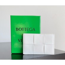 Bottega Veneta Leather Cassette Card Holder white 2025 