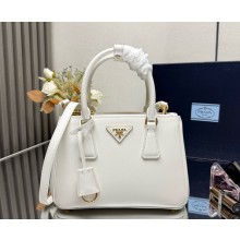 Small Prada Galleria Saffiano leather bag 1BA869 white 2025
