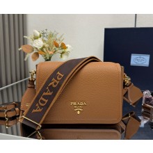 Prada Leather shoulder Bag 1BD314 Caramel / gold 2025