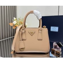 Small Prada Galleria Saffiano leather bag 1BA869 nude 2025