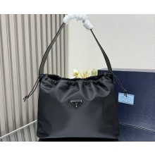 Prada large padded Re-Nylon shoulder bag 1BD251 black 2025