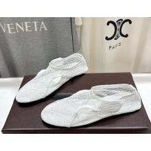 Alaïa SLIPPERS IN FISHNET OPTIC WHITE 2025