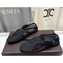 Alaïa SLIPPERS IN FISHNET OPTIC black 2025