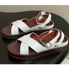 Loro Piana Leo Sandal Bull Leather white 2025
