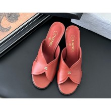 Chanel mules calf leather brown 052002 2025
