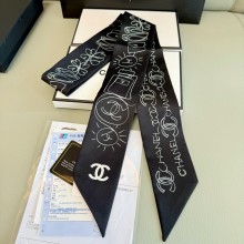 Chanel 120 x 6cm Slim Bandeau Silk Twill 052121 2025