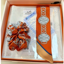 Hermes Twilly Silk Scarf 5x86cm 052105 2025