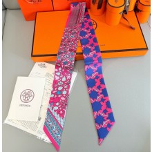 Hermes Twilly Silk Scarf 5x86cm 052121 2025