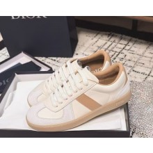 Dior women/men B01 Matchpoint Sneaker Cognac and White Smooth Calfskin with White Suede 2025