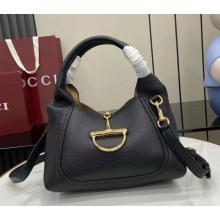 Gucci Softbit medium top handle bag 837333 black leather Gold-toned hardware 2025