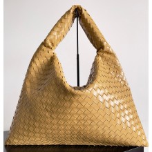Bottega Veneta Large Hop Shoulder bag with Intrecciato craftsmanship in calf leather Dark praline 2025