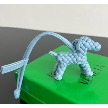 Bottega Veneta Dog Charm realised in Intreccio nappa leather Ice 2025
