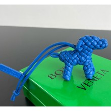 Bottega Veneta Dog Charm realised in Intreccio nappa leather blue 2025