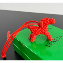 Bottega Veneta Dog Charm realised in Intreccio nappa leather Tulip 2025
