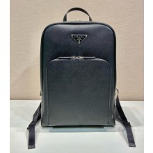 Prada Saffiano leather backpack 2VZ102 black 2025