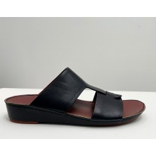 Loro Piana Buckle Sandal Ox Leather black 2025