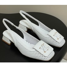 Louis Vuitton Shake Slingback Pump 1AD3YV Creme Beige Perforated calf leather heel 2.5cm / 5.5cm 2025