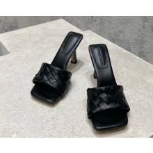 Bottega Veneta Parco Mule sandal in soft Intrecciato leather black heel 9cm 2025